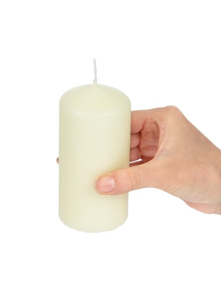 Bougies hautes cylindriques ivoire Bolsius 120mm - lot de 12