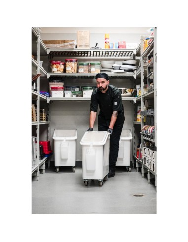Bac à ingrédients mobile Cambro 81L - blanc