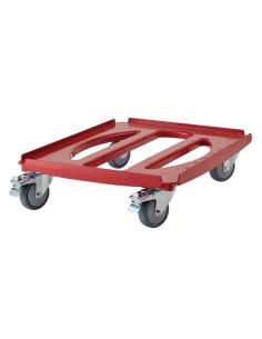 Socle rouleur pour conteneurs EPP Cambro Gobox - Rouge