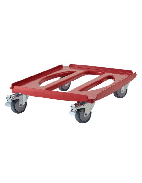 Socle rouleur pour conteneurs EPP Cambro Gobox - Rouge