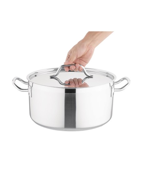 Braisière inox 32 cm 12 L Nisbets Essentials