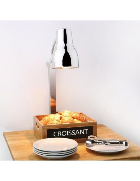 Lampe chauffante sur pied Buffalo 250W - inox poli