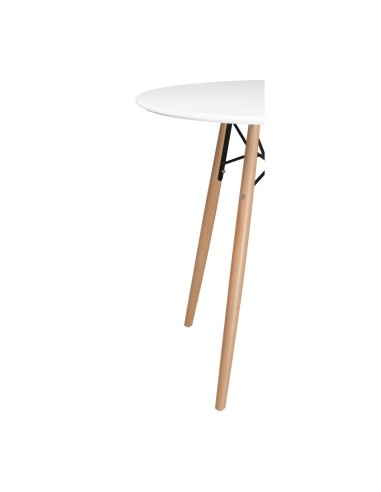 Table ronde blanche Bolero Arlo 798 mm - Design industriel