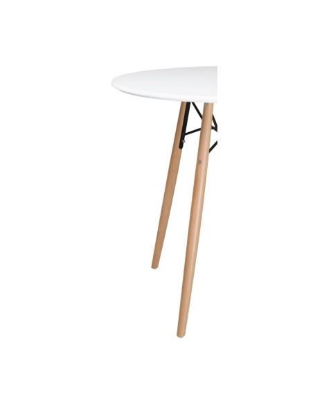 Table ronde blanche Bolero Arlo 798 mm - Design industriel