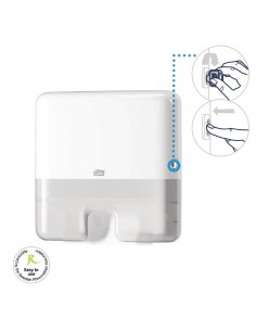 Distributeur mini Tork blanc - compact pour essuie-mains 2