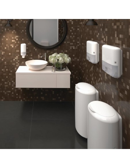 Distributeur mini Tork blanc - compact pour essuie-mains