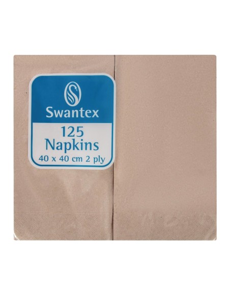 Serviettes kraft déjeuner recyclées 400mm - Lot 2000 Swantex