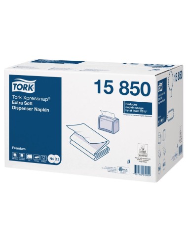 Serviettes blanches Tork Xpressnap Extra Soft - lot de 8000