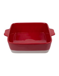 Plat à rôtir rouge et taupe Olympia 4,2 L - Céramique