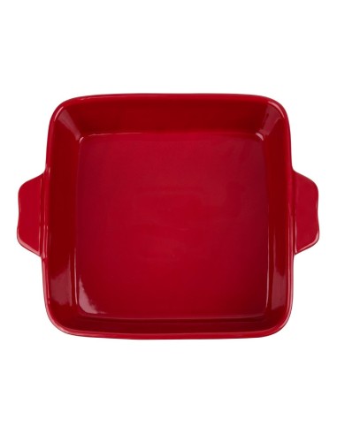Plat à rôtir rouge et taupe Olympia 4,2 L - Céramique