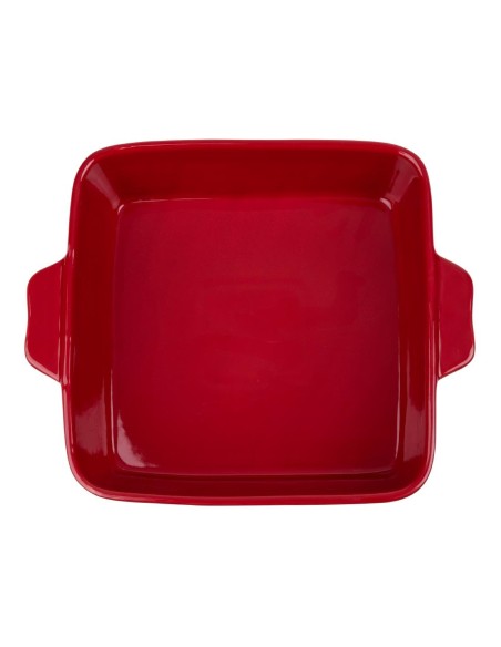 Plat à rôtir rouge et taupe Olympia 4,2 L - Céramique