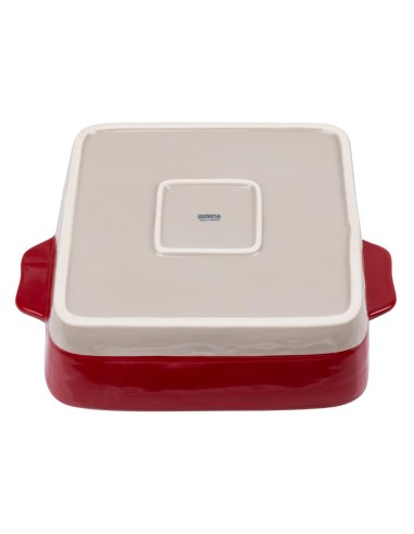 Plat à rôtir rouge et taupe Olympia 4,2 L - Céramique