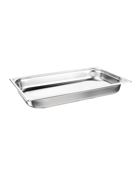 Bacs GN 1/1 inox 65mm Nisbets Essentials - lot de 3