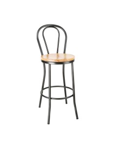 Tabouret haut Bolero Clarisse gris métal - 760 mm