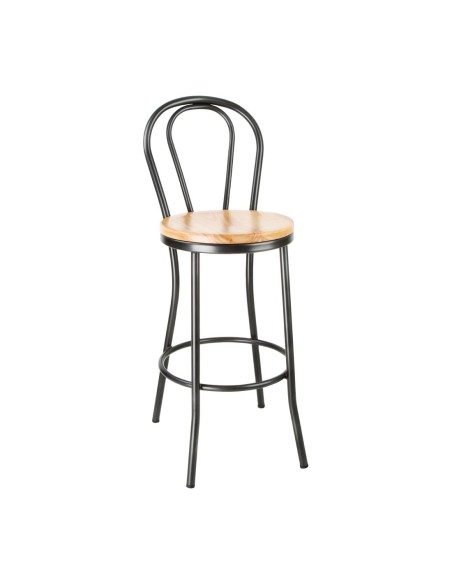 Tabouret haut Bolero Clarisse gris métal - 760 mm