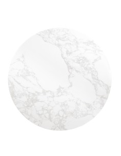 Plateau rond effet marbre blanc 600 mm - Bolero