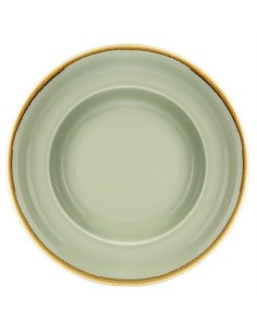 Assiettes à pâtes Olympia Kiln couleur Mousse 250mm - Lot de 4
