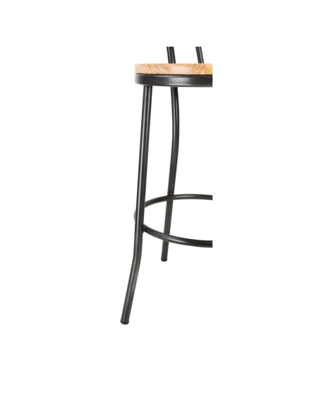 Tabouret haut Bolero Clarisse gris métal - 760 mm