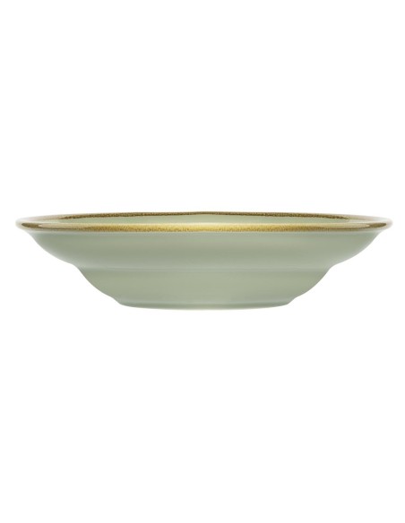 Assiettes à pâtes Olympia Kiln couleur Mousse 250mm - Lot de 4