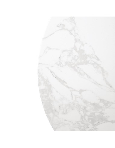 Plateau rond effet marbre blanc 600 mm - Bolero