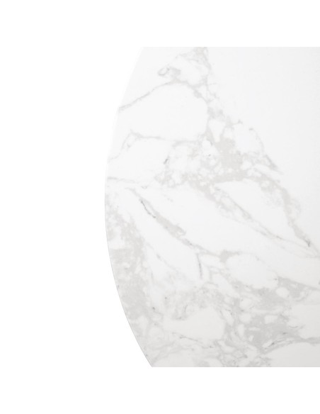 Plateau rond effet marbre blanc 600 mm - Bolero