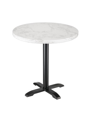 Plateau rond effet marbre blanc 600 mm - Bolero