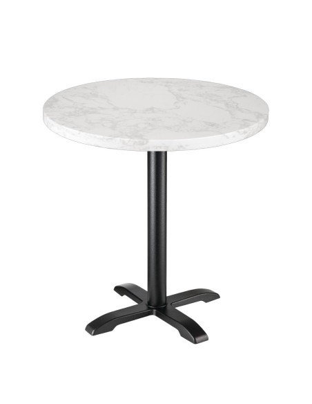 Plateau rond effet marbre blanc 600 mm - Bolero