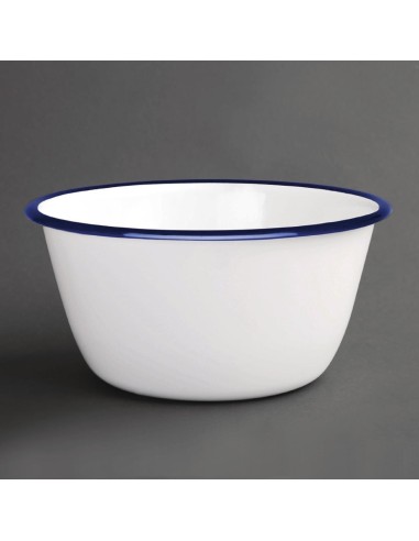 Saladiers en acier émaillé Olympia 155mm - lot de 6