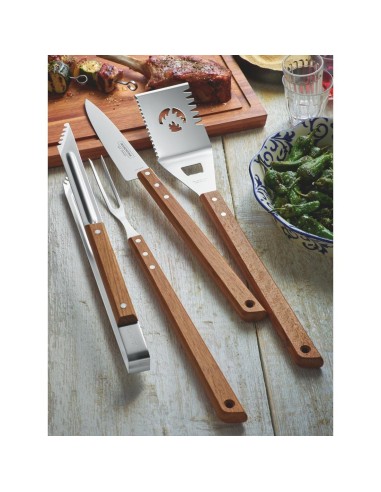 Pince barbecue Tramontina Churrasco 370 mm - bois et inox
