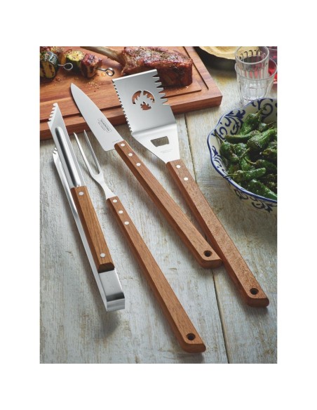 Pince barbecue Tramontina Churrasco 370 mm - bois et inox