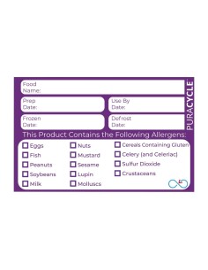Etiquettes réutilisables allergènes PuraCycle - lot de 20