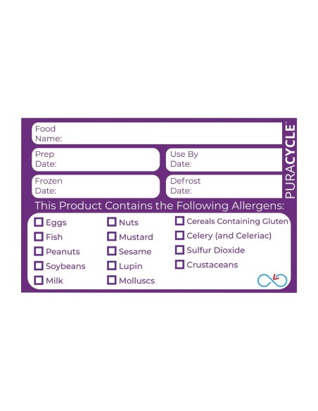 Etiquettes réutilisables allergènes PuraCycle - lot de 20