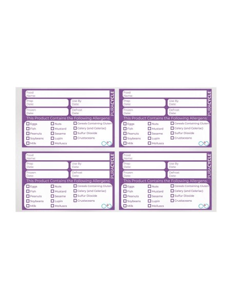 Etiquettes réutilisables allergènes PuraCycle - lot de 20