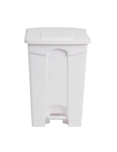 Poubelle à pédale Jantex blanche 45L - Sans contact