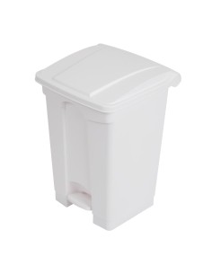Poubelle à pédale Jantex blanche 45L - Sans contact 2