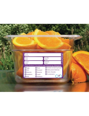 Etiquettes réutilisables allergènes PuraCycle - lot de 20