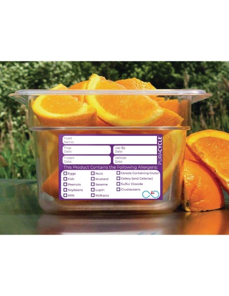 Etiquettes réutilisables allergènes PuraCycle - lot de 20