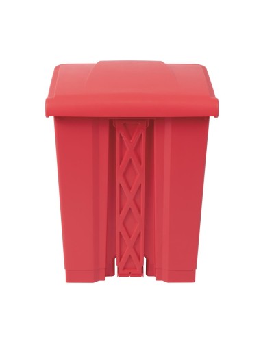 Poubelle à pédale Jantex rouge 65L - Hygiène cuisine
