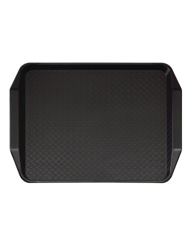 Plateau rectangulaire Fast Food Cambro noir 43 cm