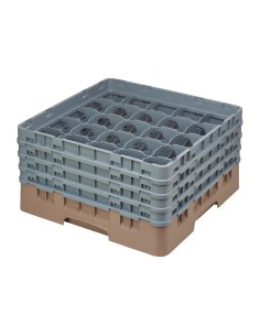 Casier à verres Cambro 25 compartiments beige - 215 mm
