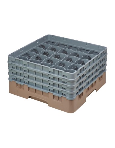 Casier à verres Cambro 25 compartiments beige - 215 mm