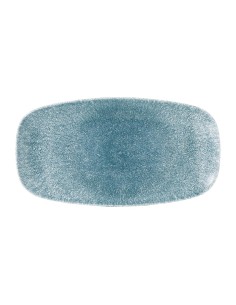 Assiettes oblongues Churchill Topaz Blue 298mm - Lot de 12