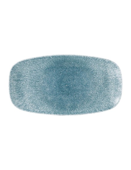 Assiettes oblongues Churchill Topaz Blue 298mm - Lot de 12