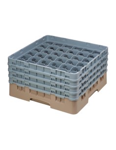 Casier à verres 36 compartiments Cambro beige 215mm