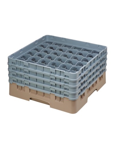 Casier à verres 36 compartiments Cambro beige 215mm