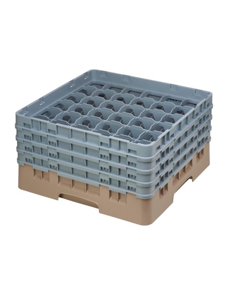 Casier à verres 36 compartiments Cambro beige 215mm