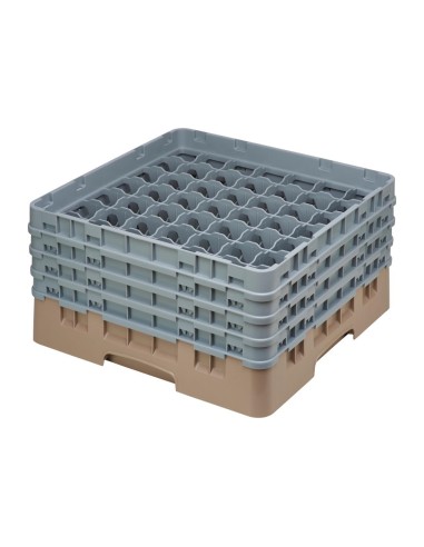 Casier à verres 49 compartiments Cambro beige - 215 mm