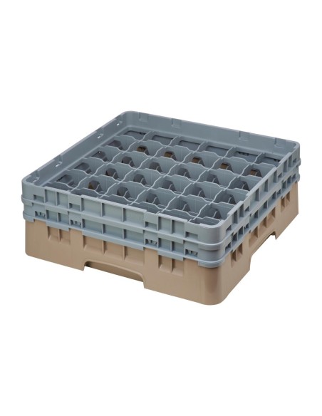 Casier à verres 36 compartiments Cambro beige - 133 mm
