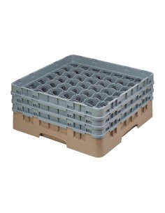 Casier à verres 49 compartiments Cambro beige 174 mm