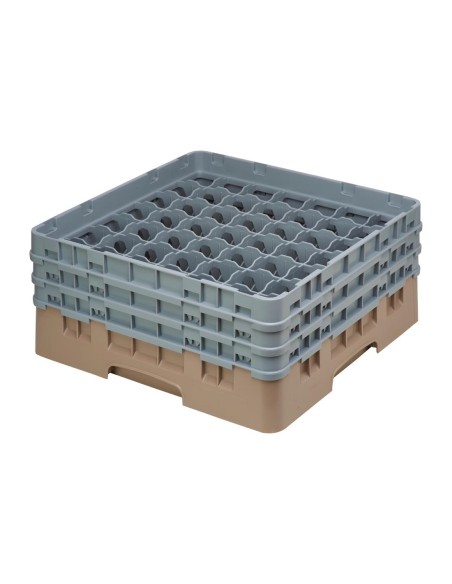 Casier à verres 49 compartiments Cambro beige 174 mm